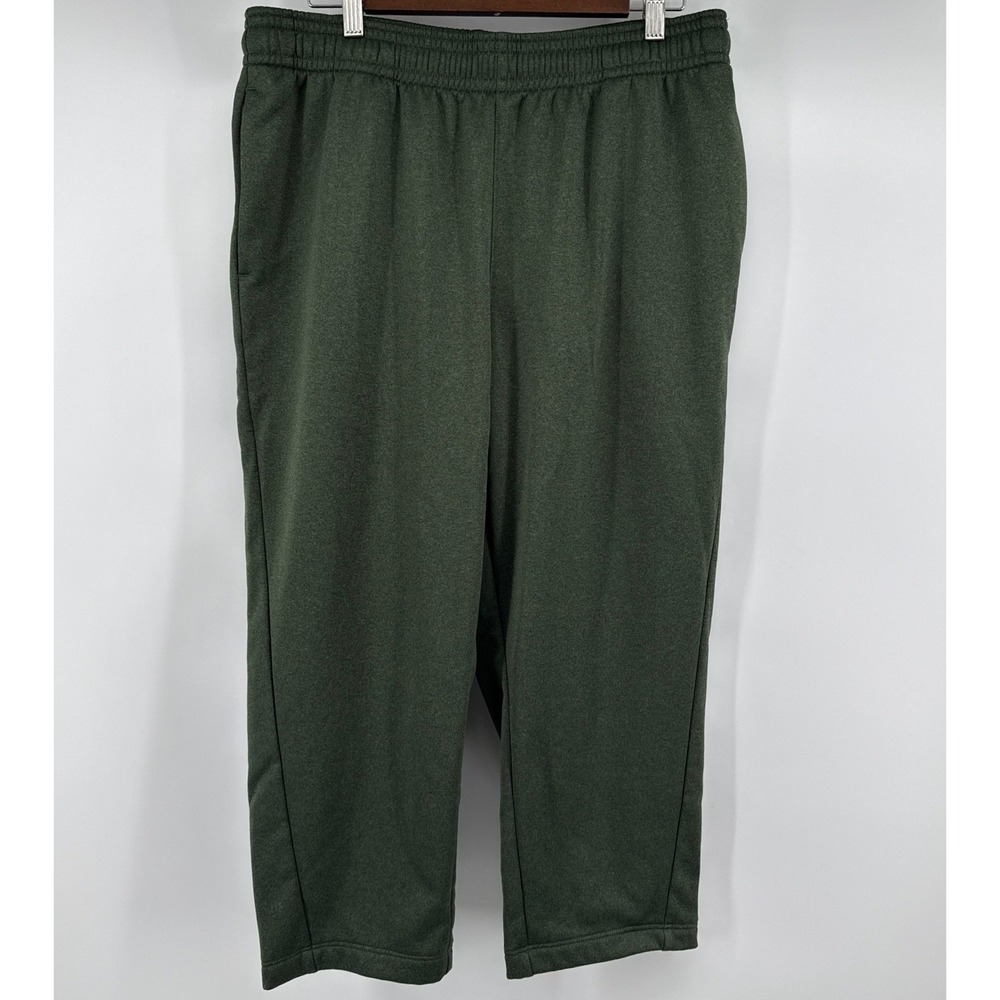 Head Mens Capri Athletic Pants Olive Green Heathered Fleece Jogger Large L